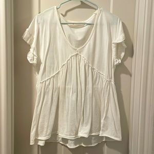 Impeccable Pig White Flowy Blouse